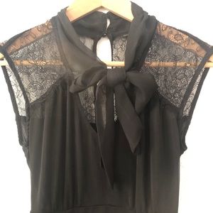 🖤 BCBG Tie Neck Black Dress